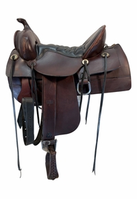 15.5Inch Used Tucker Old West Trail Saddle 277 Wide Tree