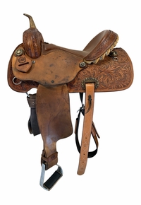 15 Inch Used Alamo Barrel Saddle Medium Tree 1235