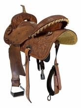 15 Inch Used Alamo Barrel Saddle Medium Tree 1235