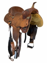 15 Inch Used Alamo Barrel Saddle Medium Tree 1235