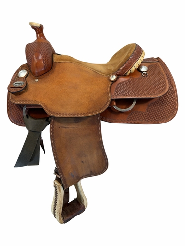 15 Inch Used American Saddlery Mastercraft Roping Saddle Wide Tree 120