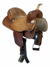15 Inch Used Big Horn Barrel Saddle Medium Tree 1511