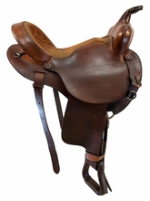 SOLD 2026/07/10j  15 Inch Used Big Horn Barrel Saddle Medium Tree 1519