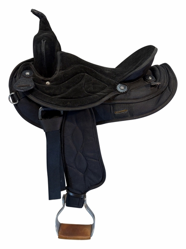 15 Inch Used Big Horn Cordura Trail Saddle Medium Plus Tree 600