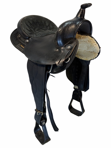 15 Inch Used Big Horn Cordura Trail Saddle Wide Tree 101