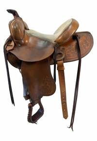15 Inch Used Bill Rauber Trail Saddle Wide Tree