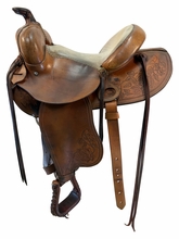 15 Inch Used Bill Rauber Trail Saddle Wide Tree