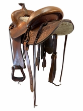 15 Inch Used Bill Rauber Trail Saddle Wide Tree