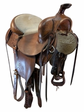 15 Inch Used Bill Rauber Trail Saddle Wide Tree
