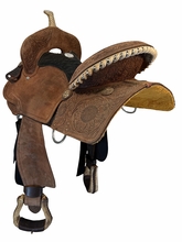 15 Inch Used Billy Cook 9 High Barrel Saddle Wide Tree 1804