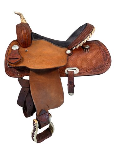 SOLD 2025/12/04   15 Inch Used Billy Cook Barrel Saddle 73279