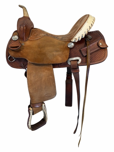 15 Inch Used Billy Cook Barrel Saddle Wide Tree 1524