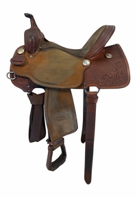 SOLD 2026/01/10 15 Inch Used Billy Cook Barrel Saddle Wide Tree 1550