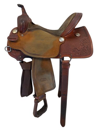 15 Inch Used Billy Cook Barrel Saddle Wide Tree 1550