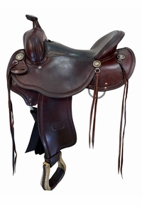 15 Inch Used Billy Cook Low Profile BW Trail Saddle Wide Tree 1990