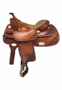 15 Inch Used Billy Cook Pro Reiner Saddle 9603