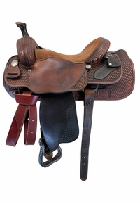 15 Inch Used Billy Cook Sulphur All Round Saddle Wide Tree 8944