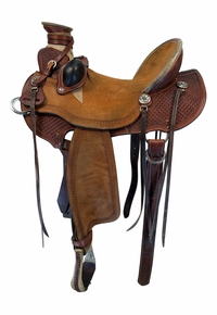 15 Inch Used Billy Cook Wade Ranch Saddle Wide Tree 2197