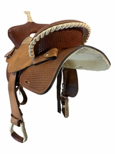 15 Inch Used Bison Saddlery Barrel Saddle Wide Tree