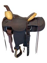 15 Inch Used Bob Mars Roping Saddle Wide 3447