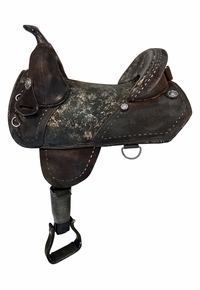 15 Inch Used Bob Marshall Treeless Barrel Saddle 12140