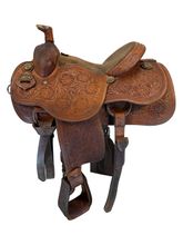 15 Inch Used Cactus Saddlery Ranch Saddle Medium Tree