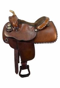 15 Inch Used Charles Crowley Trail Saddle Medium Tree