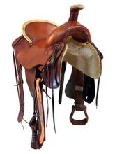 SOLD 2025/10/23   15 Inch Used Circle A Tipton Stockman Ranch Saddle 746