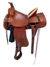 SOLD 2025/10/23   15 Inch Used Circle A Tipton Stockman Ranch Saddle 746