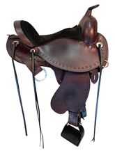 SOLD 2025/07/11j LAYAWAY  15 Inch Used Circle Y Alabama Gaiter Trail Saddle 1581
