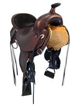 SOLD 2025/07/11j LAYAWAY  15 Inch Used Circle Y Alabama Gaiter Trail Saddle 1581