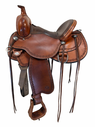 SOLD 2026/08/25j  15 Inch Used Circle Y Alpine Trail Saddle Medium Flex2 Tree 2377