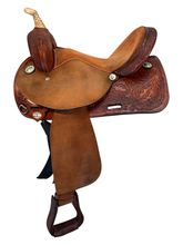 SOLD 2025/10/09  PRICE REDUCED! 15 Inch Used Circle Y Barrel Saddle 3649
