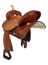 SOLD 2025/10/09  PRICE REDUCED! 15 Inch Used Circle Y Barrel Saddle 3649