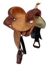 SOLD 2025/10/09  PRICE REDUCED! 15 Inch Used Circle Y Barrel Saddle 3649
