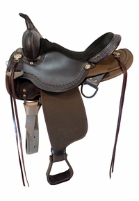 15 Inch Used Circle Y High Horse Daisetta Cordura Trail Saddle Extra Wide 6914