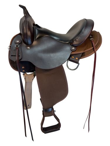 15 Inch Used Circle Y High Horse El Campo Cordura Trail Saddle Medium Tree 6970