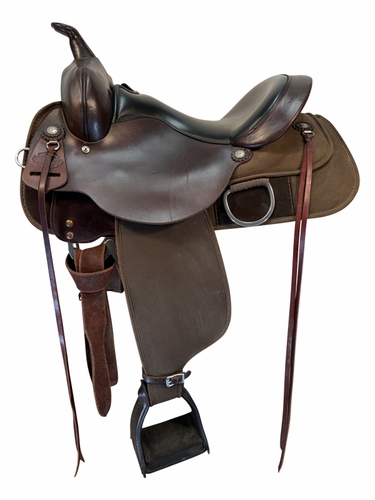 15 Inch Used Circle Y High Horse Lockhart Cordura Trail Saddle Wide 6910