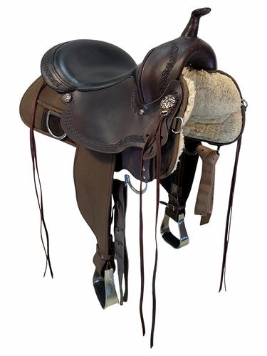 15 Inch Used Circle Y High Horse Magnolia Cordura Trail Saddle Medium Tree 6909