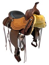 15 Inch Used Circle Y High Horse Sky Meadow Cordura Trail Saddle 6889  Wide Tree