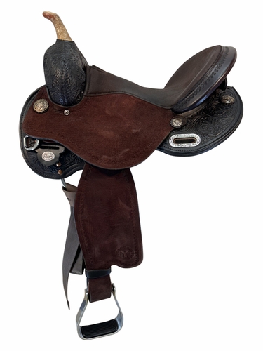 SOLD 2025/11/4j  15 Inch Used Circle Y Kelly Kaminski Barrel Saddle 1522