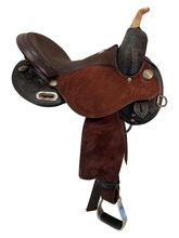 SOLD 2025/11/4j  15 Inch Used Circle Y Kelly Kaminski Barrel Saddle 1522