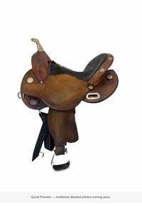 15 Inch Used Circle Y Kelly Kaminski Blaze Barrel Saddle Medium Flex2 Tree 1528