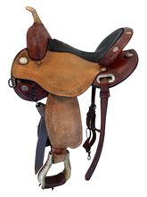 HOLD 2026/01/06j  15 Inch Used Circle Y Kelly Kaminski Blaze Barrel Saddle Wide Flex Tree 1528