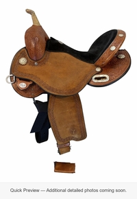 15 Inch Used Circle Y Kelly Kaminski Blaze Barrel Saddle Wide Flex2 Tree 1528