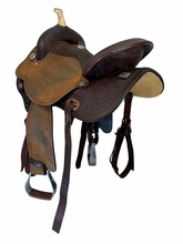 SOLD 2026/10/03 15 Inch Used Circle Y Kelly Kaminski Faith Barrel Saddle Wide Flex2 Tree 1524