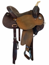 SOLD 2026/10/03 15 Inch Used Circle Y Kelly Kaminski Faith Barrel Saddle Wide Flex2 Tree 1524