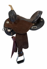 SOLD 2026/2/2ct 15 Inch Used Circle Y Kelly Kaminski Swift Barrel Saddle Medium Flex Tree 1522
