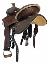 15 Inch Used Circle Y Kenda Lenseigne Mounted Shooting Saddle Wide Flex Tree 2402
