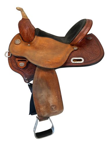 15 Inch Used Circle Y KK Barrel Saddle 3030